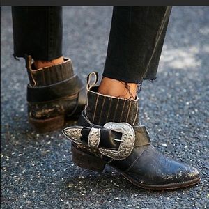 Free people x Matisse buckle biker boot